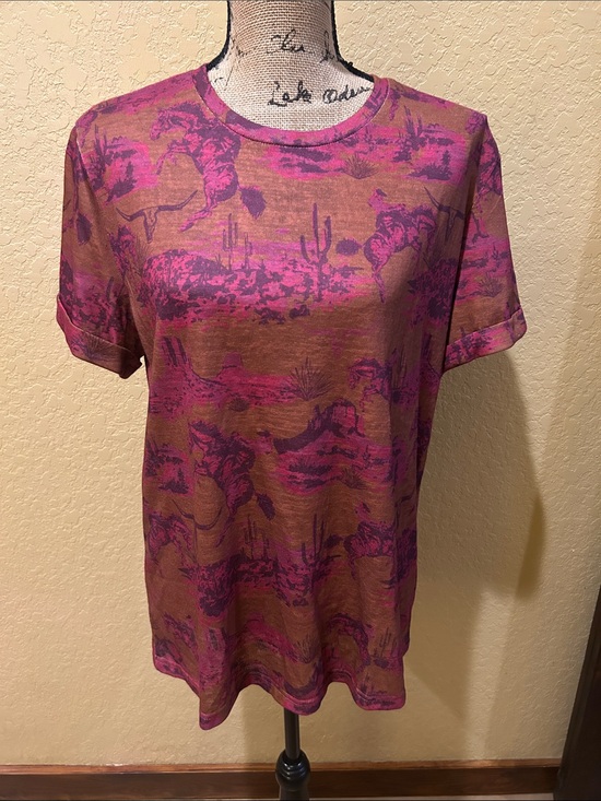2 Fly Co. Tops - 2Fly Co western theme top, XL | offer in description